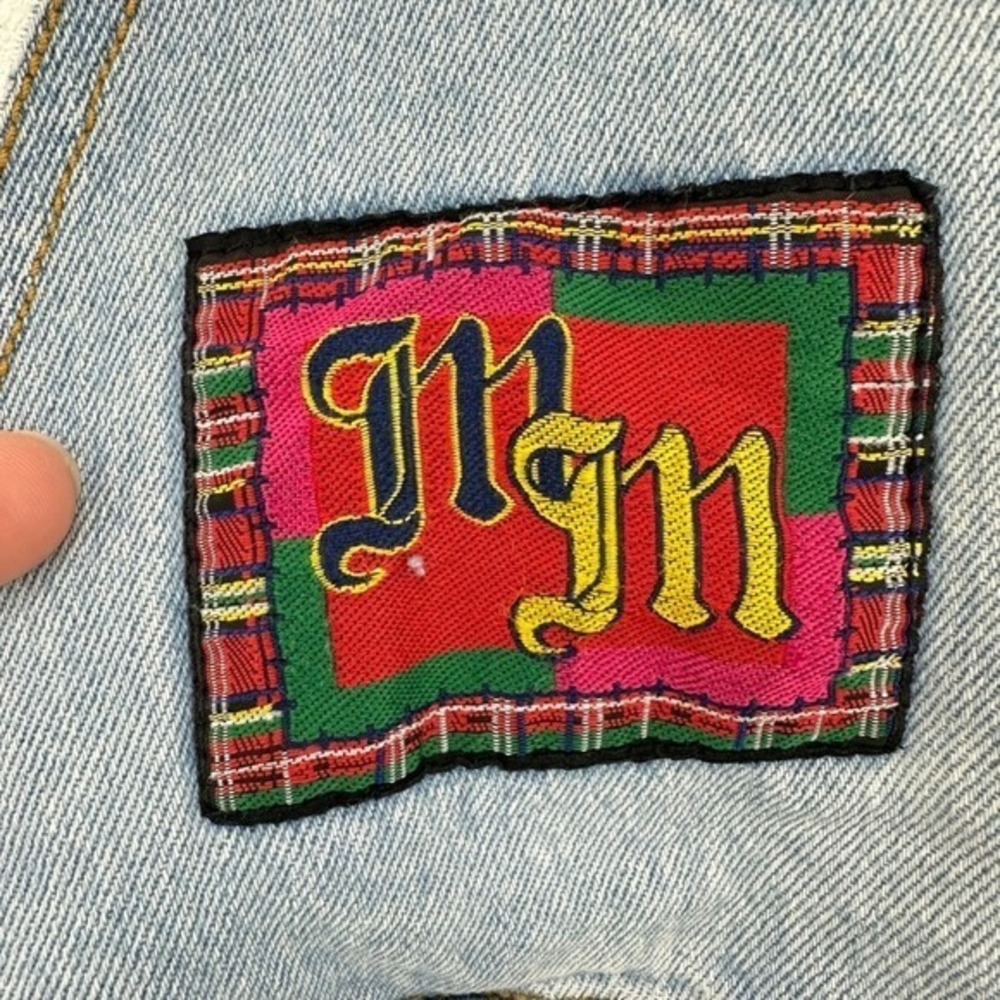 Vintage 90s Mickey & Co Denim Jean Overalls Kids Embroidered Patches Disney - Picture 6 of 13